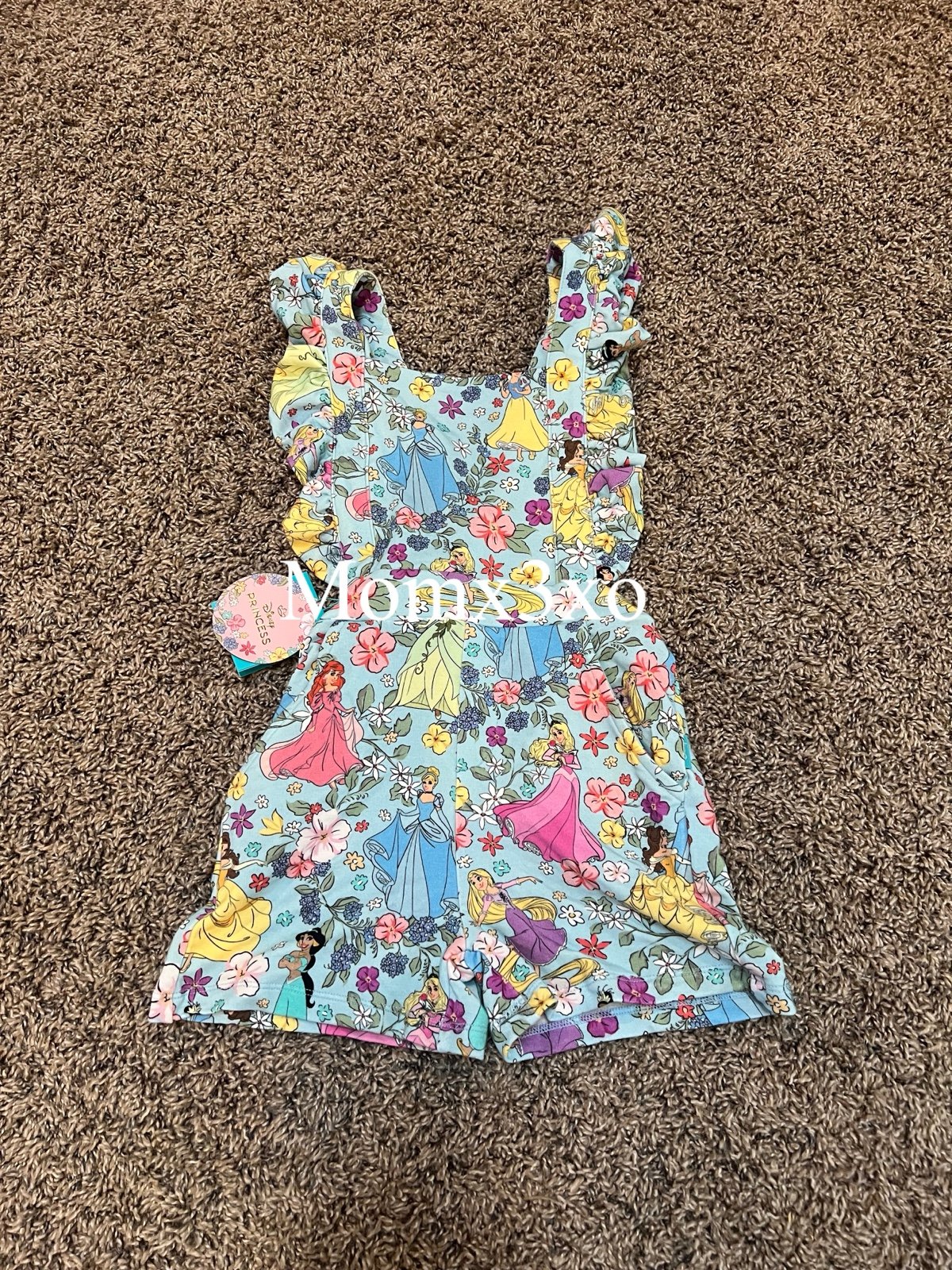 Posh Peanut x Disney Princess short overalls 5/6T