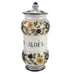 Ceramic Apothecary Jar with Lid Vintage Made in Italy Tinotur Aloes
