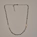1942AR 925 Sterling Silver Rosary Necklace with Faceted Black Spinel Beads