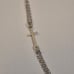 1942AR 925 Sterling Silver Rosary Necklace with Faceted Black Spinel Beads
