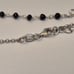 1942AR 925 Sterling Silver Rosary Necklace with Faceted Black Spinel Beads