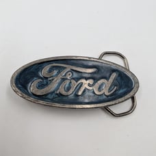 VINTAGE FORD BLUE OVEL BELT BUCKLE, 1980 Serial No 285 Made In The USA