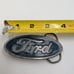 VINTAGE FORD BLUE OVEL BELT BUCKLE, 1980 Serial No 285 Made In The USA