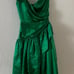 Jessica McClintock Gunne Sax Green Single Strap Dress Size 5/6 Prom Party Vtg