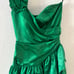 Jessica McClintock Gunne Sax Green Single Strap Dress Size 5/6 Prom Party Vtg