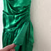 Jessica McClintock Gunne Sax Green Single Strap Dress Size 5/6 Prom Party Vtg