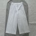 PLST (pronounced Plast ) Linen Blend No-Collar Pantsuit White Stretch