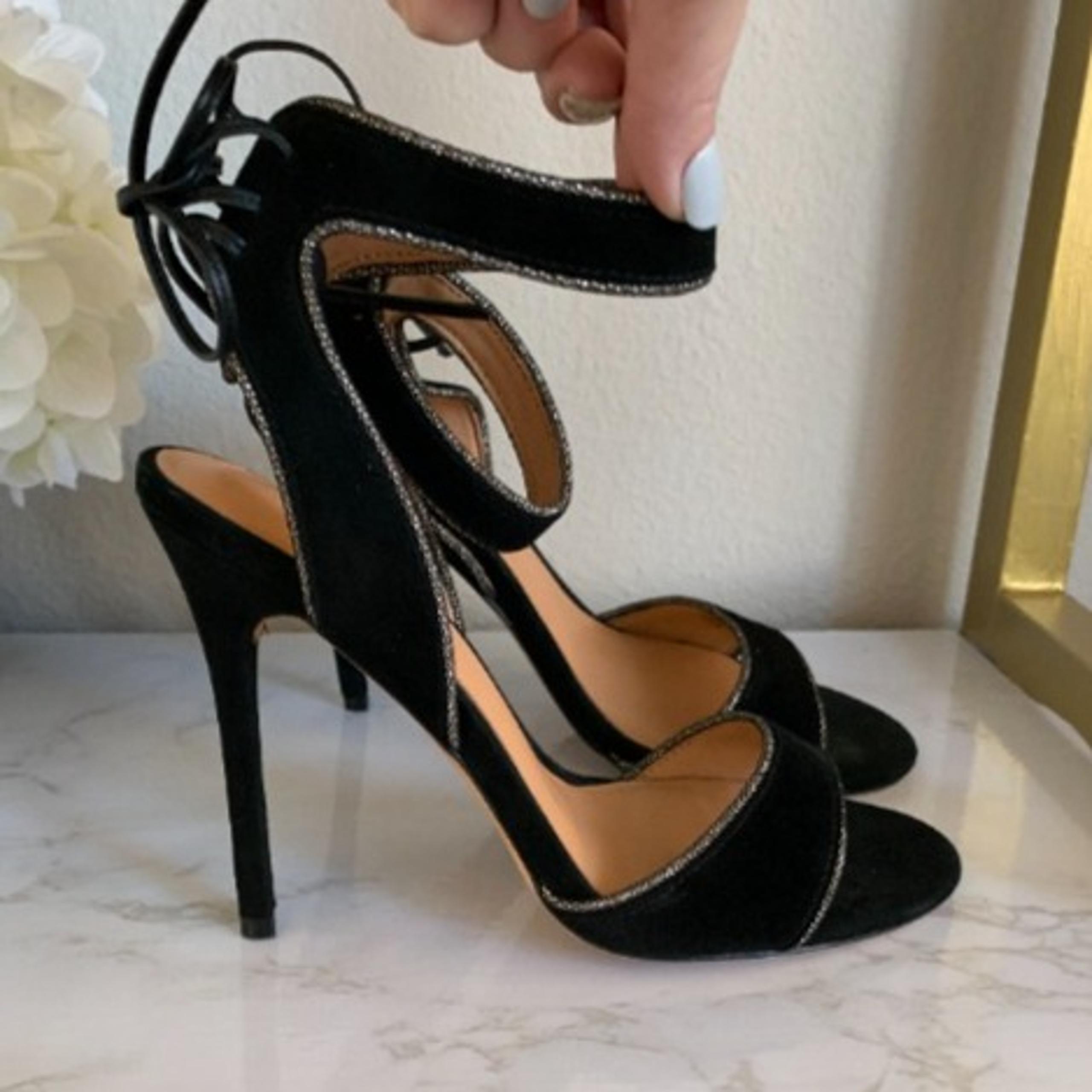 Halston Heritage Teresa Black Suede Heel