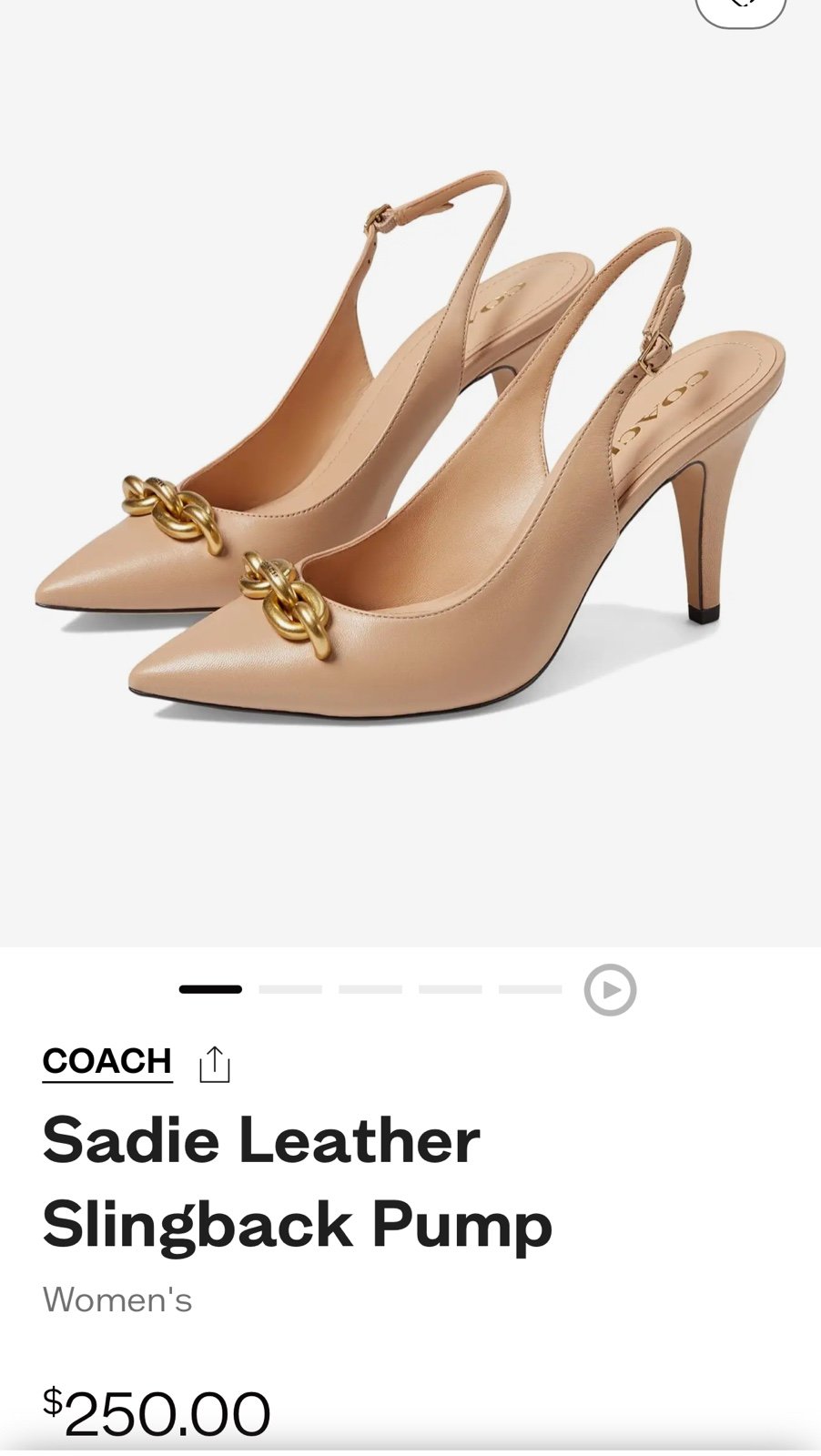 Women's Sadie Chain Trimmed Slingback Pumps