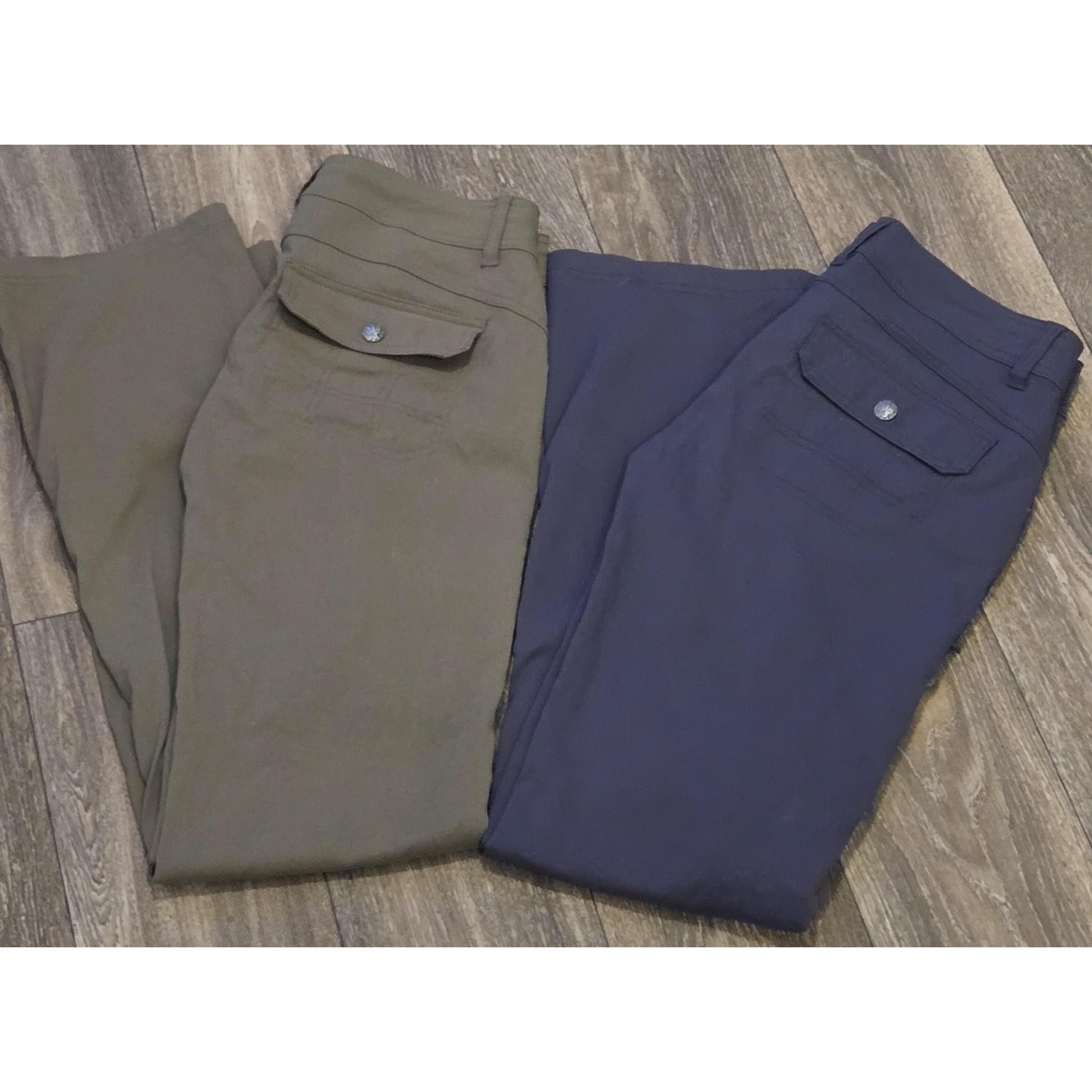 prAna 2 PAIRS Halle Pant II Straight Fit Stretch Hiking Womens Activewear Pants