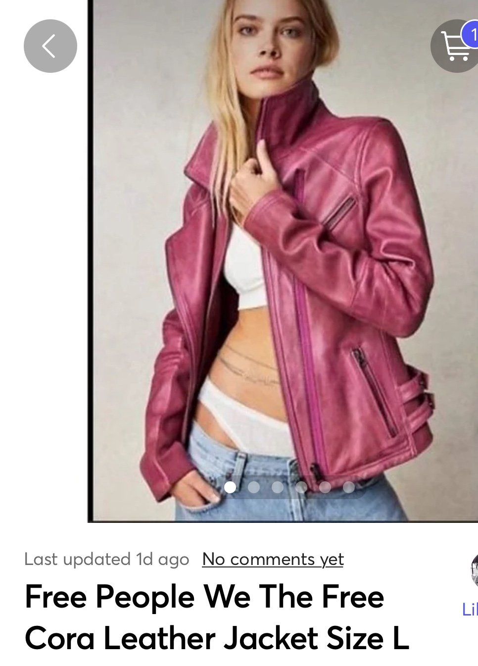 Free Oeople leather jacket size L NWT and Free People Montrose boots size 38 new