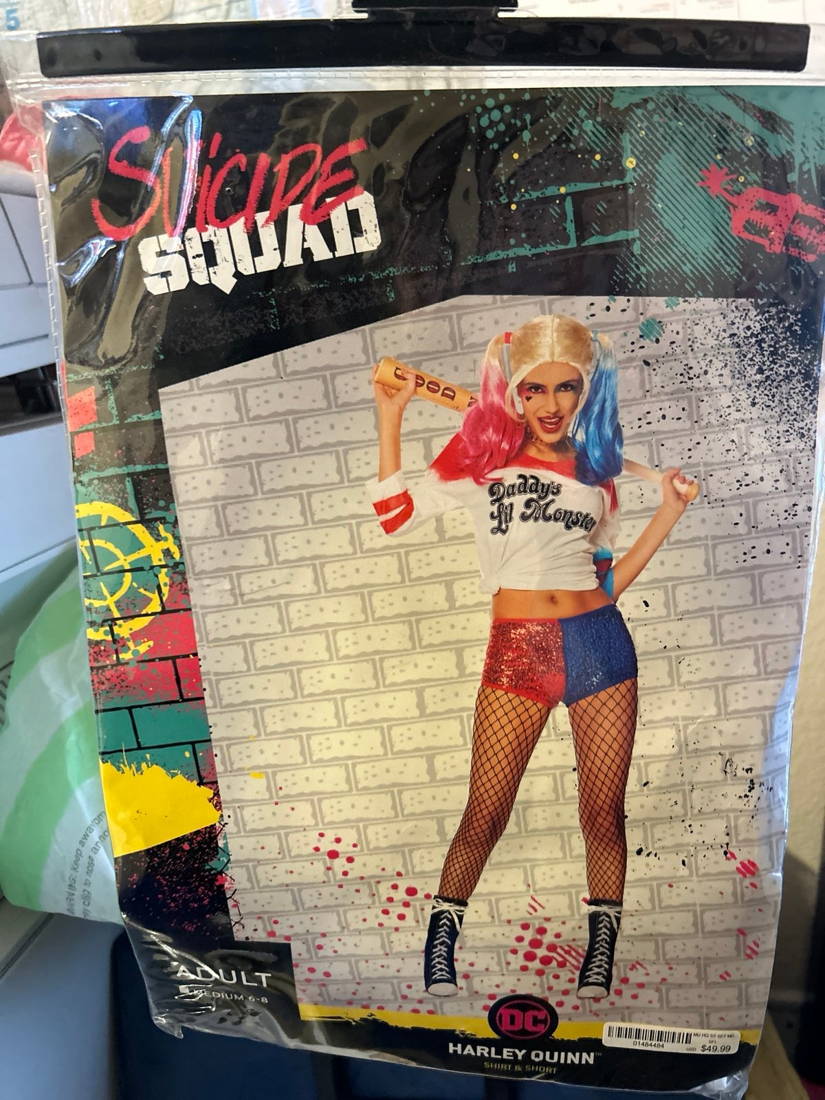 Harley Quinn-Suicide squad costume, adult, medium 6–8 – brand new