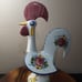 EXQUISITE Handpainted Ceramic 14 Folk Art Rooster Figurine. Made in Portugal.