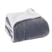 Micro-Sherpa 50 X 60 Ultra Plush Throw/Blanket (50 x 60) Solid Grey