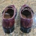 John Fluevog Red Burgundy Brogue Detail Double Monk Strap Mens Dress Shoes 4 New