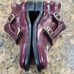 John Fluevog Red Burgundy Brogue Detail Double Monk Strap Mens Dress Shoes 4 New