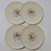 Lenox Starlight Small Floral Plates Set of 4 Appetizer Tidbits Dessert Gold Rim