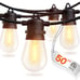 50FT LED Outdoor String Lights with Edison Shatterproof Bulbs, Heavy-Duty