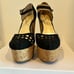JESSICA SIMPSON Marshela Ankle-Strap Platform Wedge Sandals Woven Cutout shoes