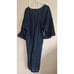 Billy Reid Women Small ITALIAN 100% LINEN LAGENLOOK midi Dress Blue With Pockets