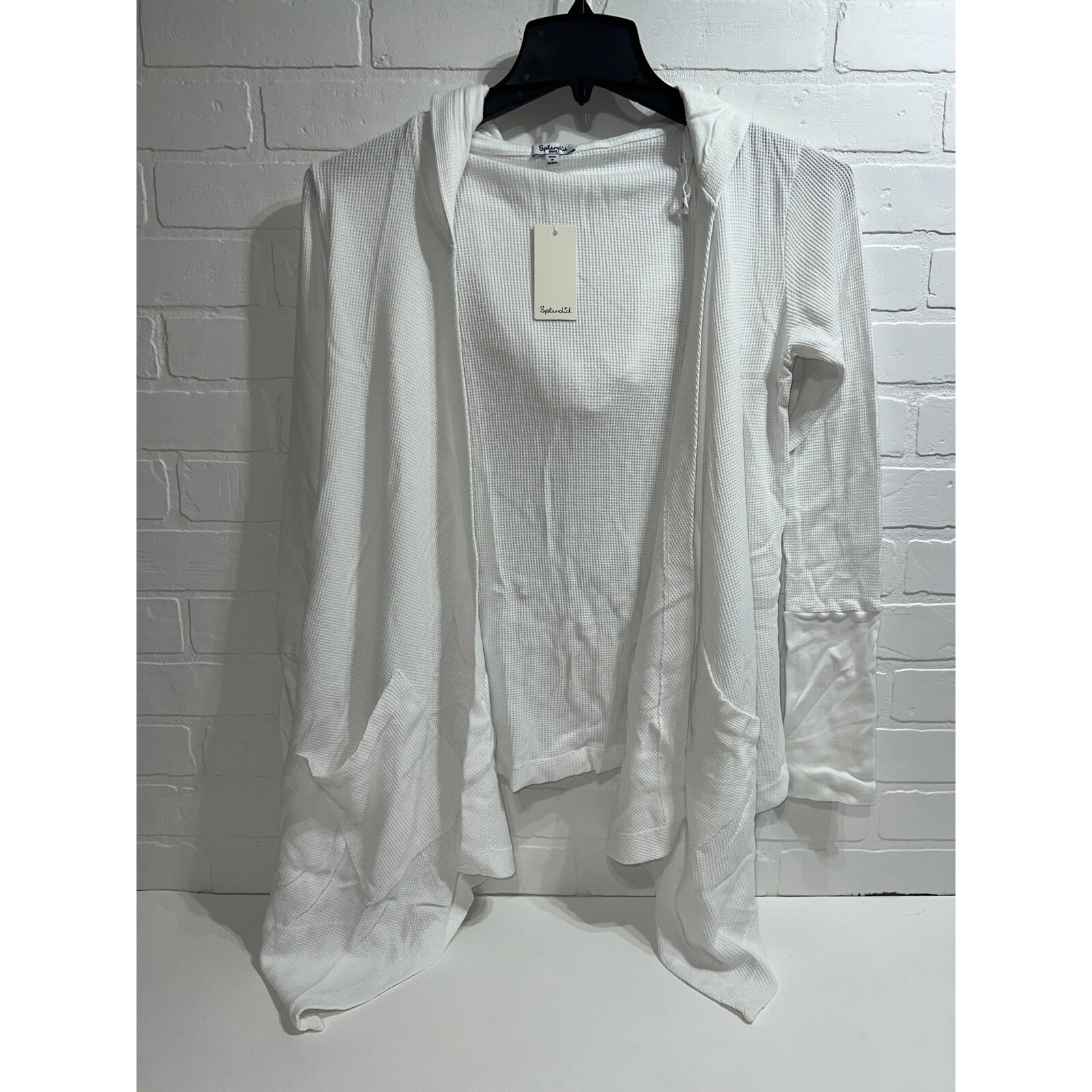 NWT! SPLENDID CLOTHING Thermal Flight Cardigan WHITE SMALL 98