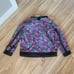 Coach 1941 Italy Reversible Military Blouson Jacket Silk Black Prarie Floral