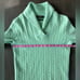 Lauren Ralph Lauren Long Sleeve Collared Cable Knit Cashmere Sweater Green Sz M