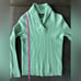Lauren Ralph Lauren Long Sleeve Collared Cable Knit Cashmere Sweater Green Sz M