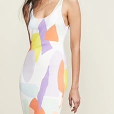 Alice + Olivia Abstract Print Bodycon Dress in Multicolor