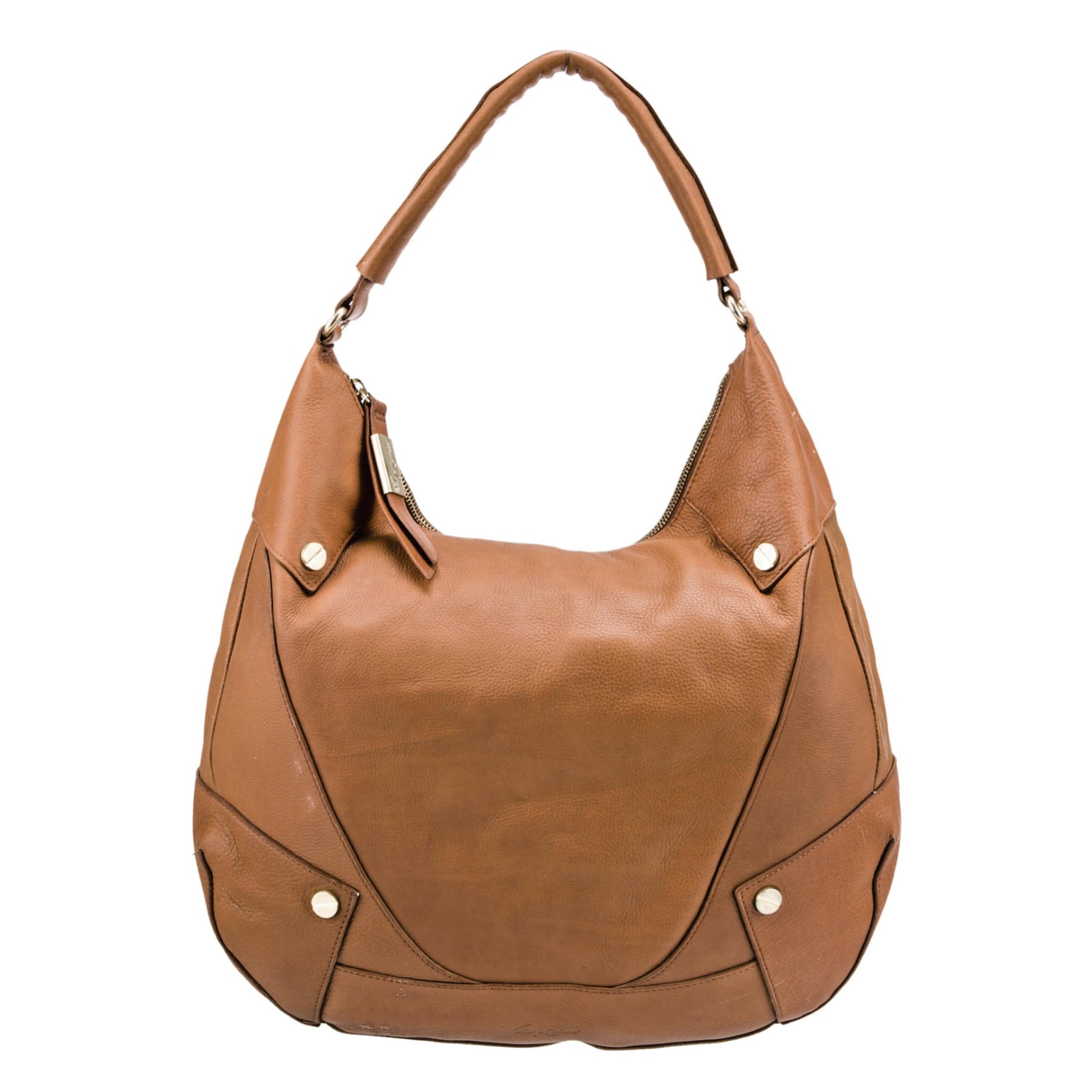 Foley + Corinna Hobo Shoulder  Bag - Tan/Camel Leather Excellent! Purse