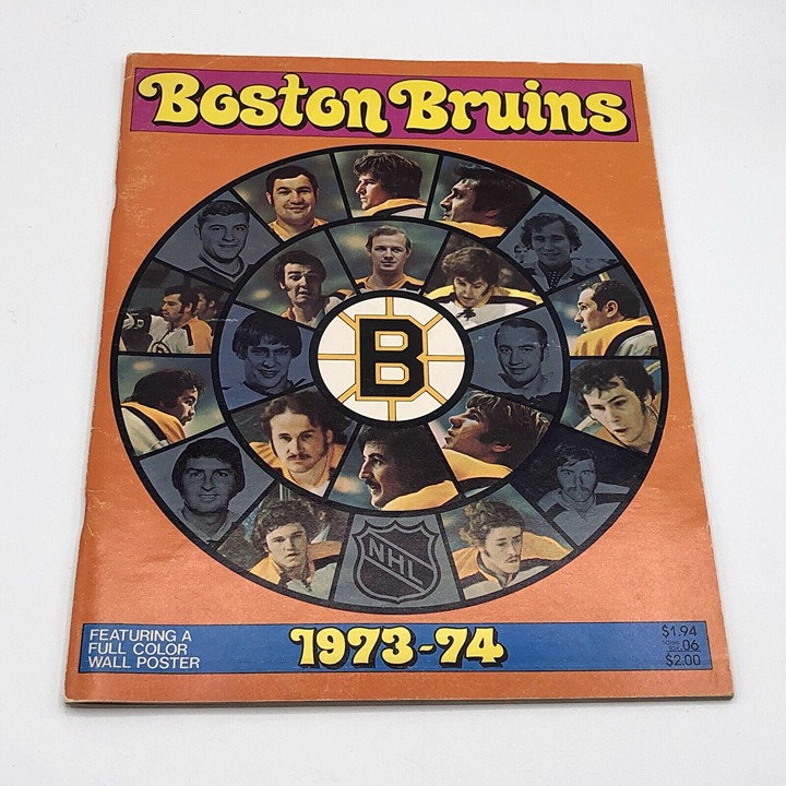 Boston Bruins 1973-1974 Team Yearbook & Poster Bobby Orr Esposito Bucyk