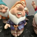Vintage 5 Ceramic Dwarfs From Snow White Garden Statues 9-10” tall