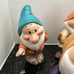 Vintage 5 Ceramic Dwarfs From Snow White Garden Statues 9-10” tall