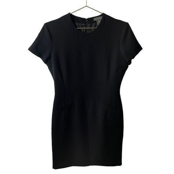 Banana Republic Black Short Sleeve Faux Pocket Dress Size 8