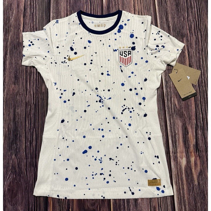 NWT Nike USWNT DRI-FIT Soccer Home White Paint Splatter Jersey DR3861-101 Small