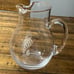 Etched Leaf Glass Pitcher