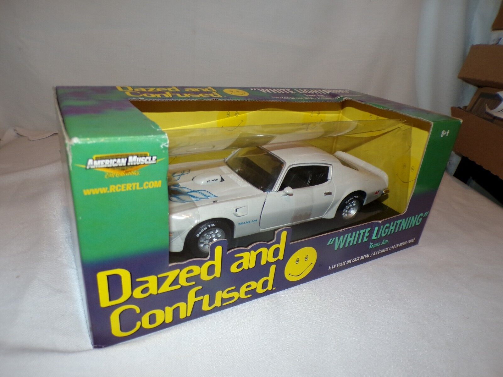 Dazed and Confused 1973 White Lightning Pontiac Trans Am 1:18 diecast ERTL MINT