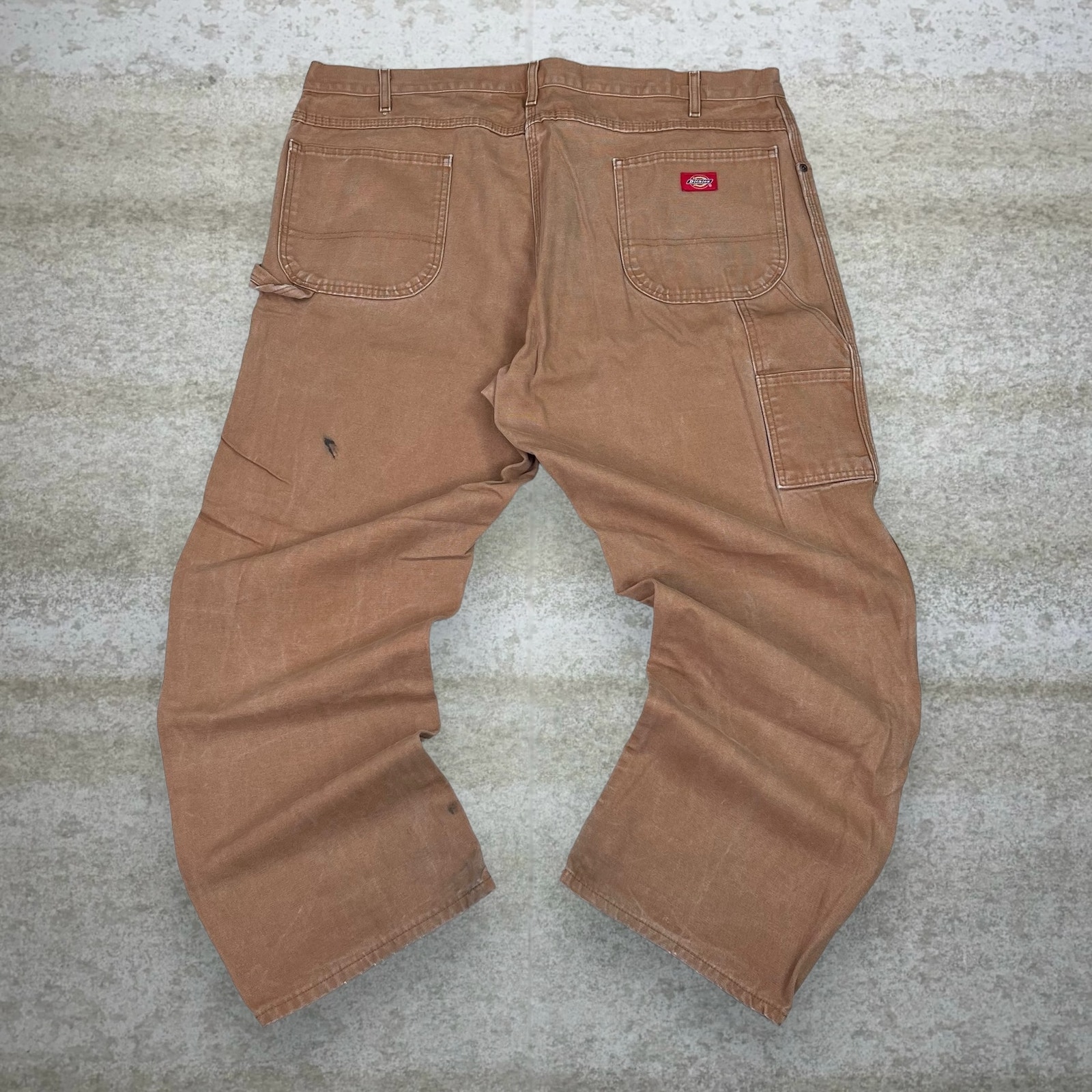 Dickies Carpenter Pants Tan Cotton Canvas Baggy Wide Leg Fit Red Label