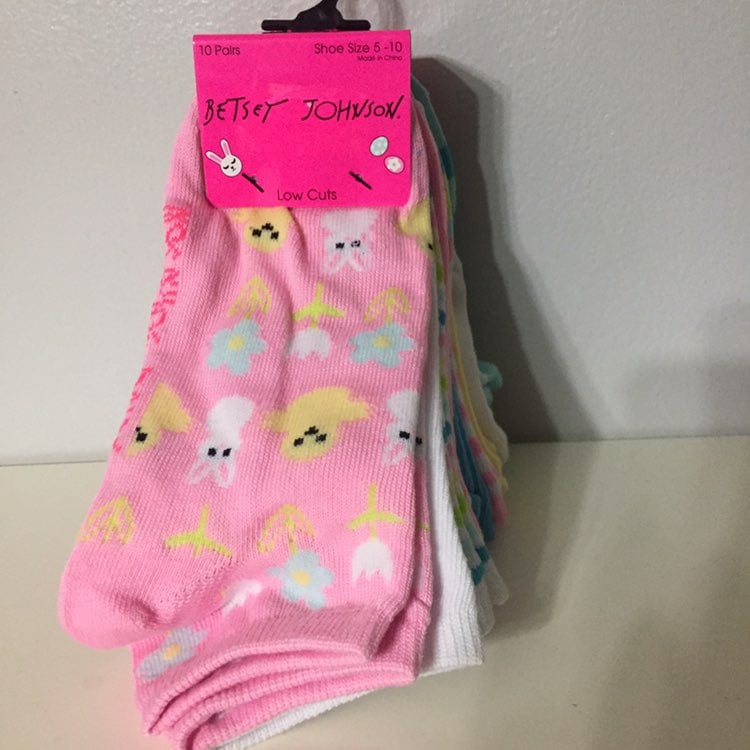 Betsey Johnson spring socks, nwt