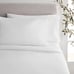 4-Piece 300 Thread Count Easy Care Percale Bed Sheet Set, White, Quee NEW
