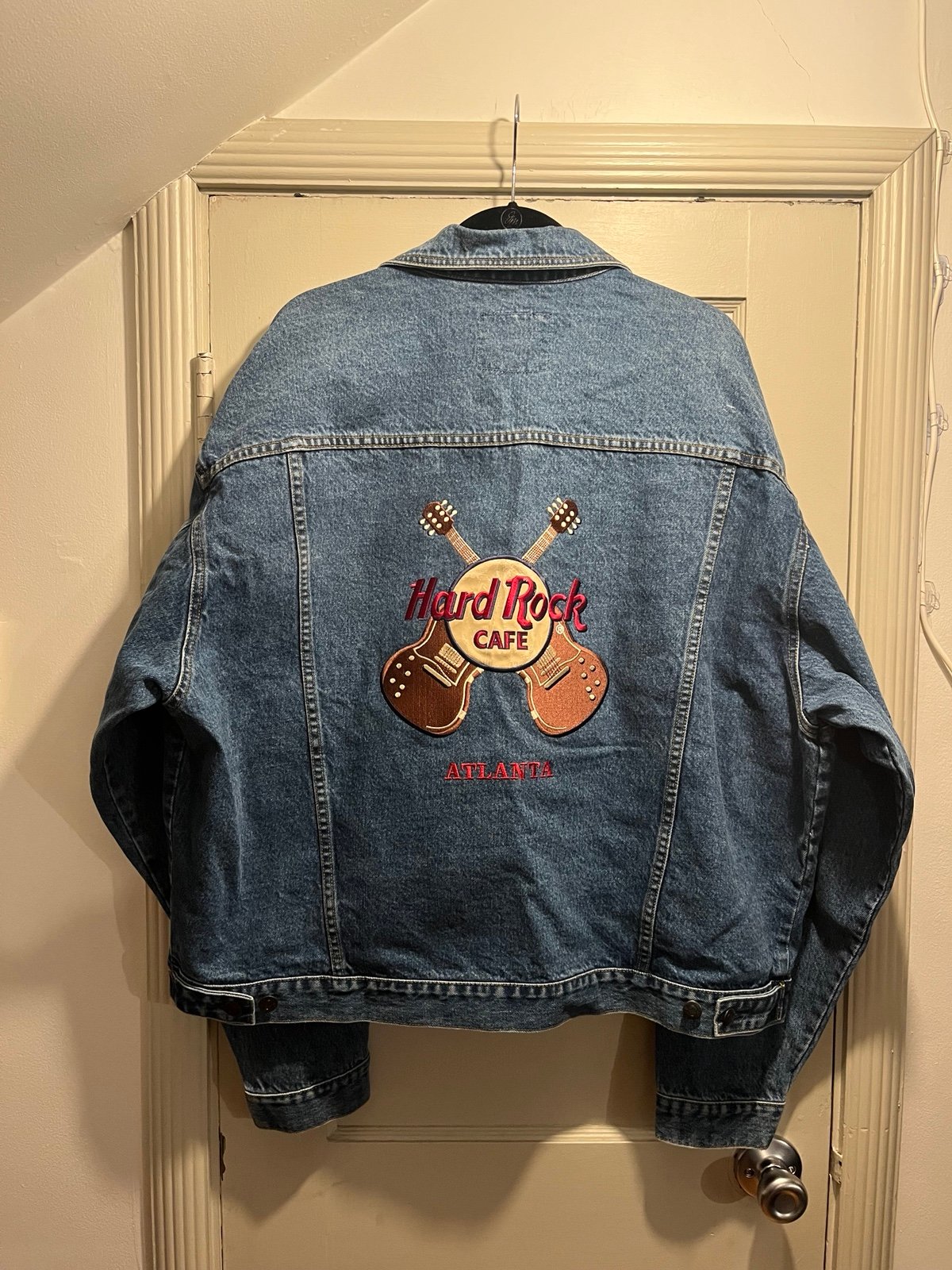 Hard Rock Cafe denim jean jacket - size XXL - Atlanta - 2000