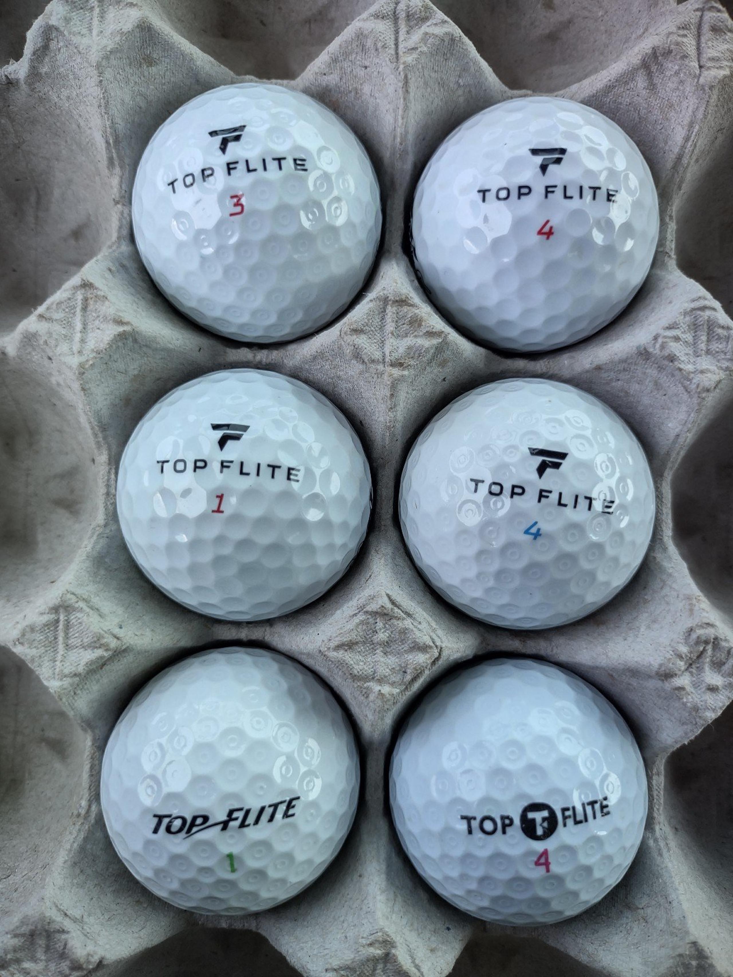 6 Top flite distance golf balls. Half dozen