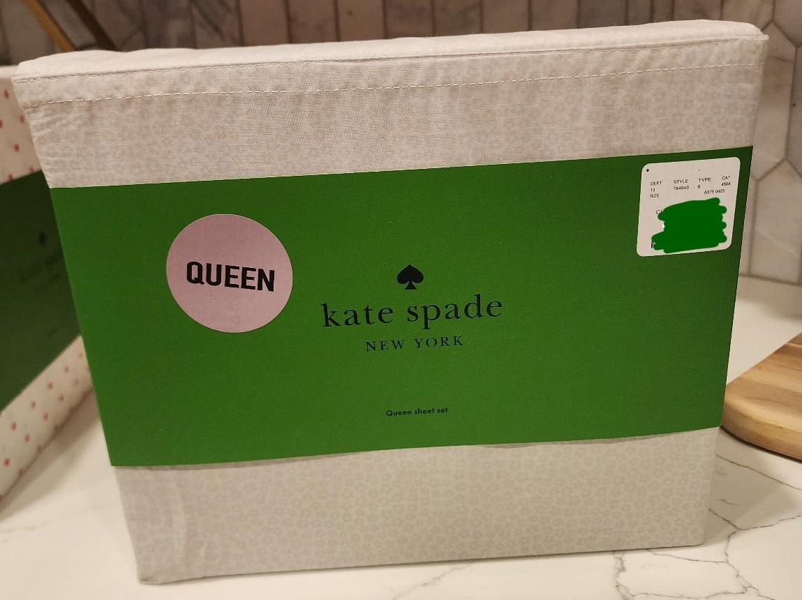 Kate Spade Queen sheet set