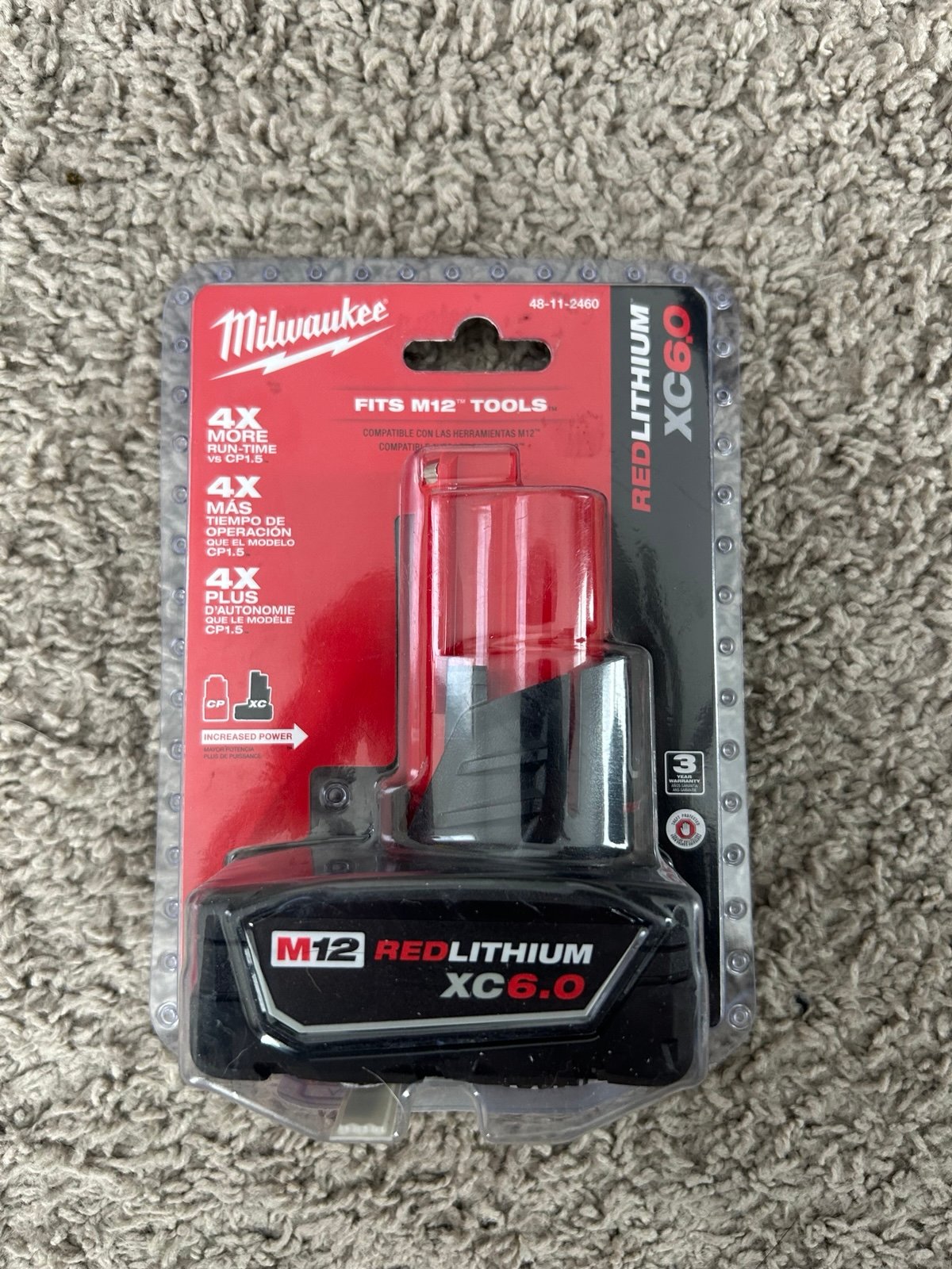 Milwaukee M12 XC 6.0ah Battery