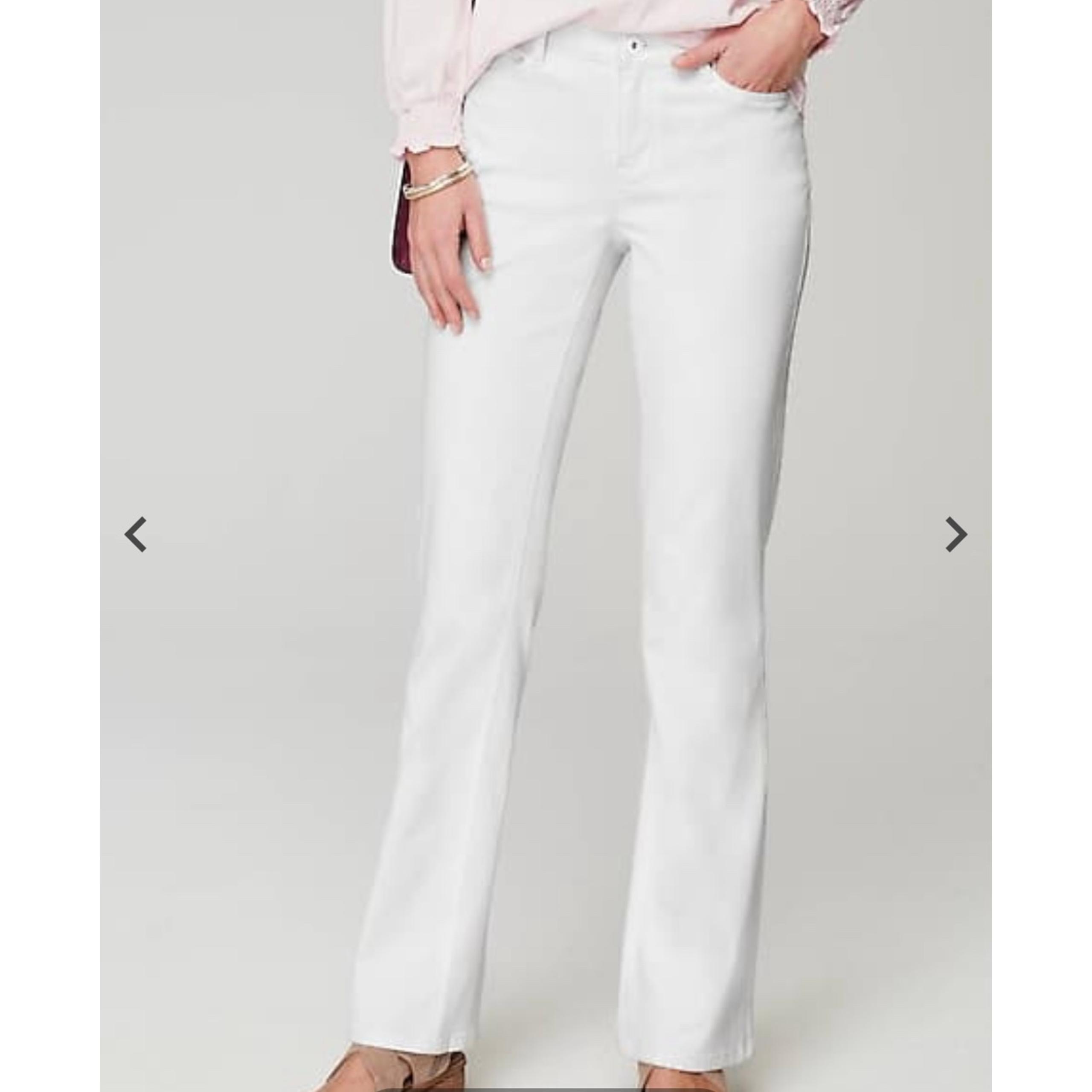 Barely Flare White Denim Mid Rise Jeans. Size 18 R (actual 37x30) - J. Jill