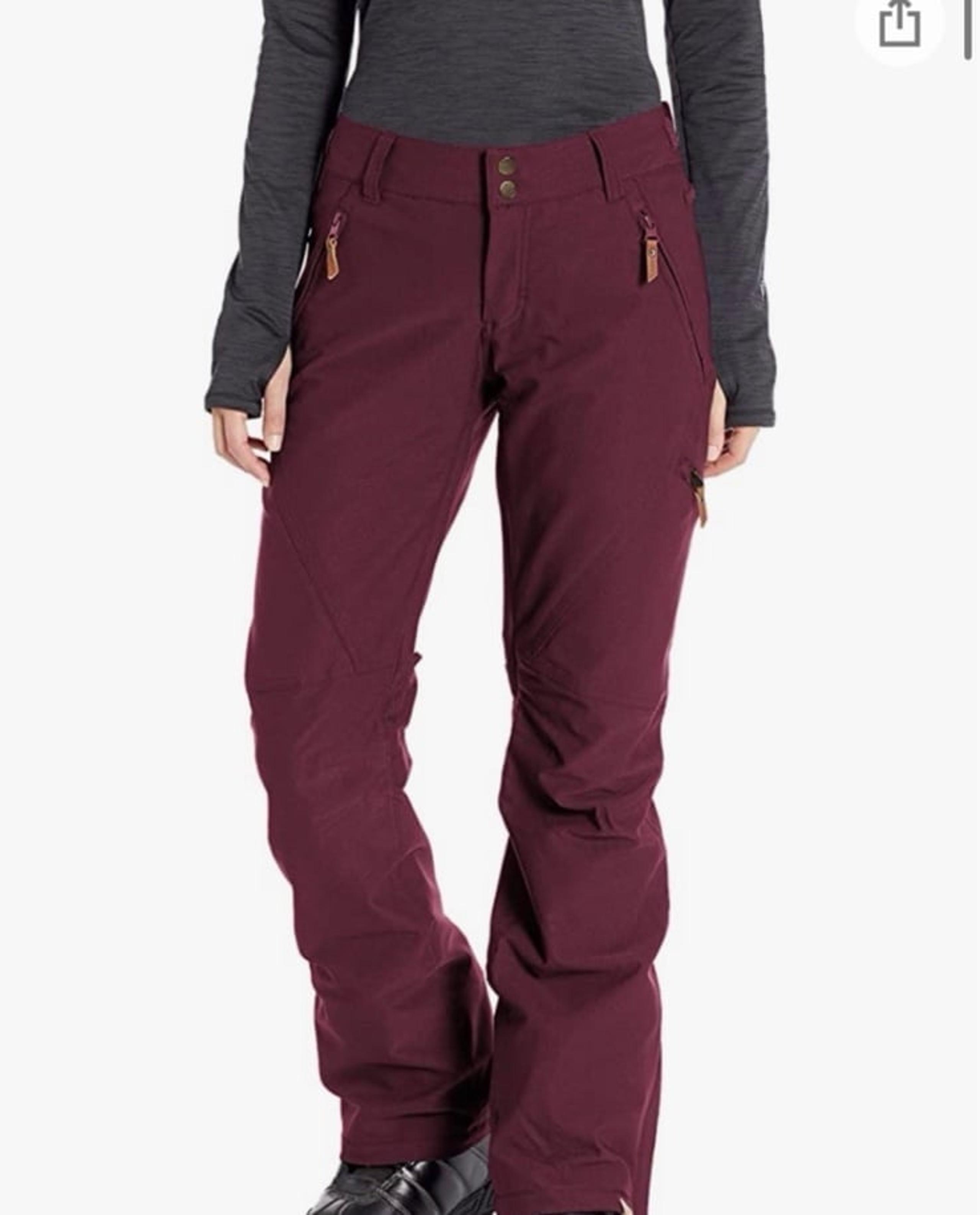 Roxy Cabin snowboard Pants XS Ski Pant Waterproof Prune Burgundy Maroon Grape