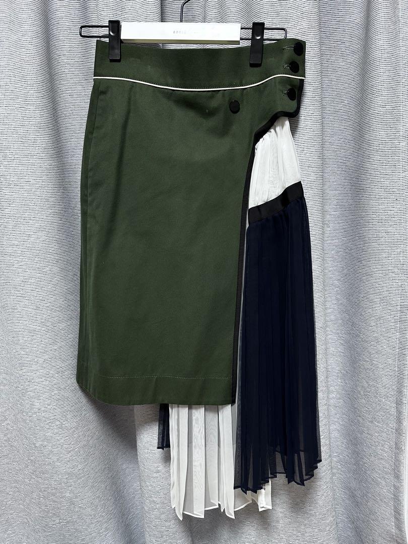 スカート sacai SKIRT (2407332 001) Sacai Nylon Twill Skirt in Black – Hampden Clothing