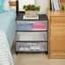 Sterile wide 3 drawer carts black