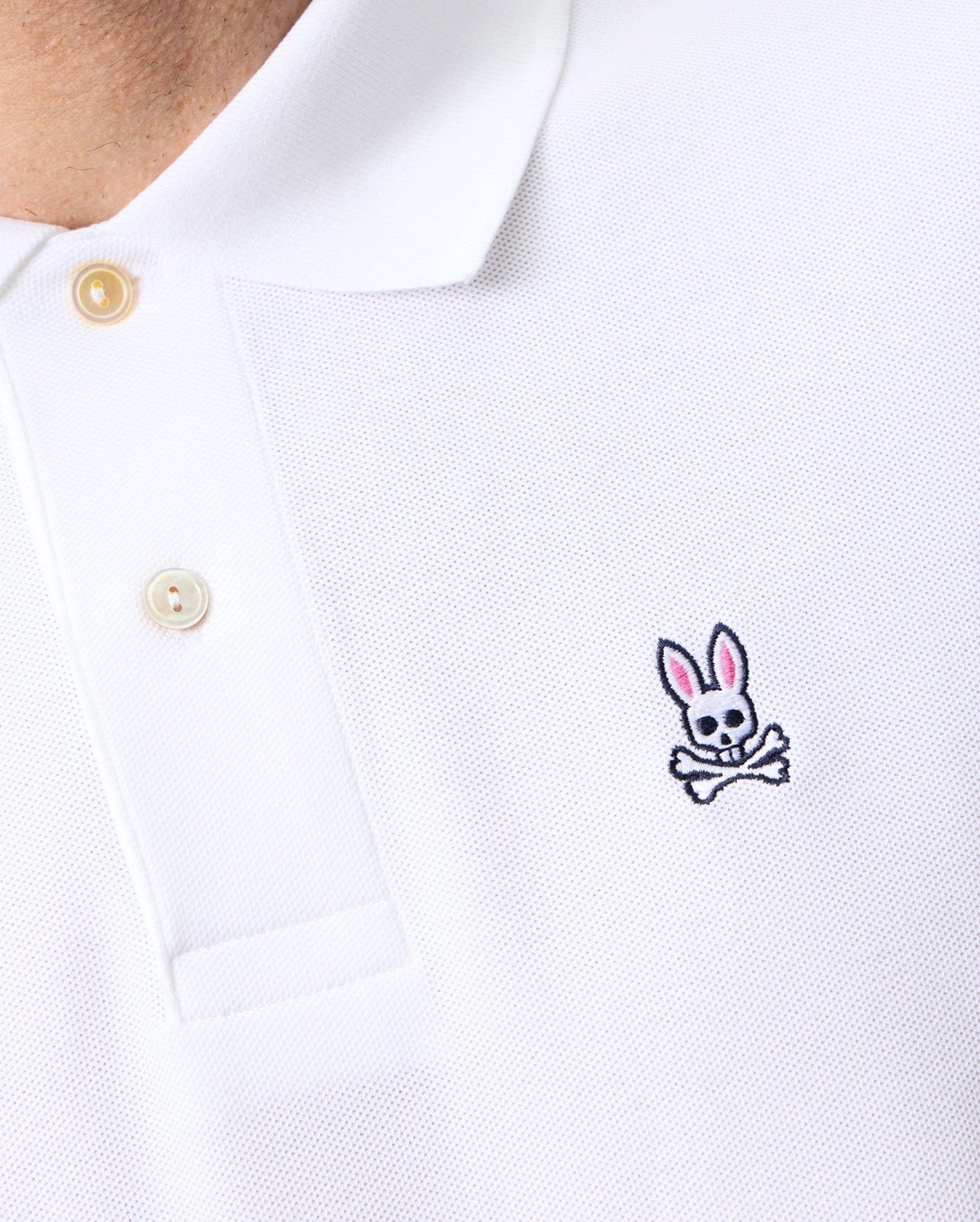 Psycho Bunny Classic Pique White Polo Shirt 4XLT - New With Tags
