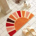 Bathroom Rugs Half Circle Bath Mat Cute Bohemian Bath Rug, 16x30inch